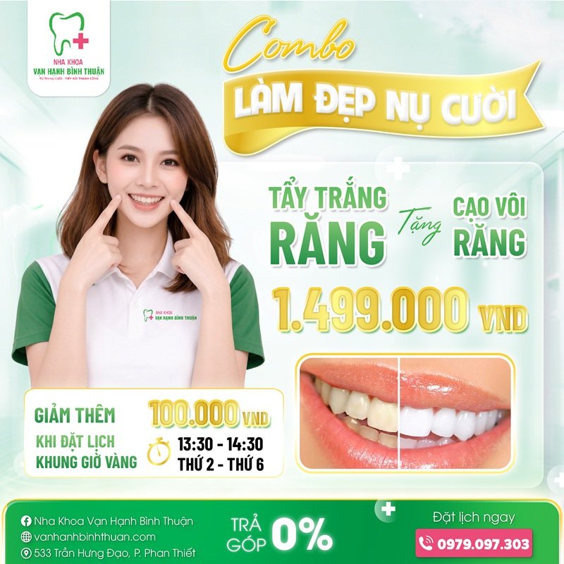COMBO làm đẹp nụ cười – ưu đãi giờ vàng